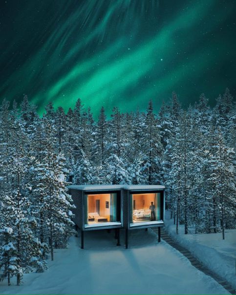 Отель на севере Финляндии // Arctic TreeHouse Hotel