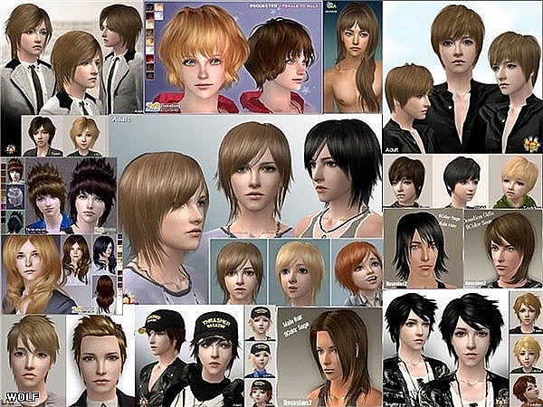 Sims 2 прически скачать