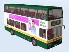 Bus AlexRH Grey Green drivable