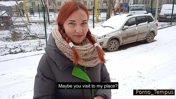 Russisk rødhåret studerende forført af mig med en magisk ring til anal bondage