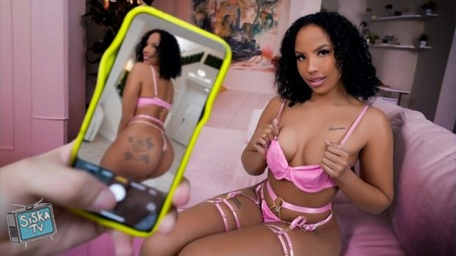  Thick Ebony Hottie Romy Indy Lets Him Cum Inside Her To Get over His Girlfriend