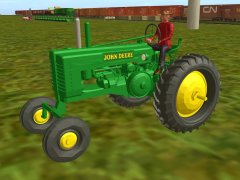JohnDeere Tractor ModelA with Driver Scenery